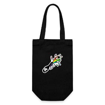 Schampus-Flasche Sekt-Flasche : Sticky Queer Pride - Geschenkbeutel für Flaschen - Schwarz - Vorne