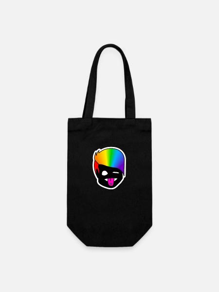 Wink Tongue : Sticky Queer Pride - Gift Bag for Bottles - black