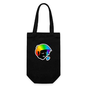 Traurig außer Atem : Sticky Queer Pride - Geschenkbeutel für Flaschen - Schwarz - Vorne