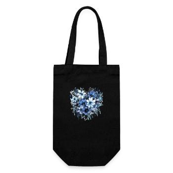 Blumen Hippie Soul Groovy Sommer Zeit Frieden Liebe - Geschenkbeutel für Flaschen - Schwarz - Vorne