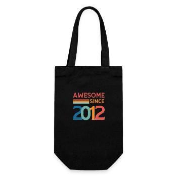 Großartig seit 2012 - Geschenkbeutel für Flaschen - Schwarz - Vorne