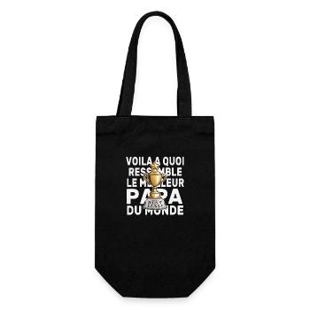 Best Dad in the World - Trophy - Gift Bag for Bottles - black - Front