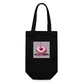 Donut 1 - Geschenkbeutel für Flaschen - Schwarz - Vorne
