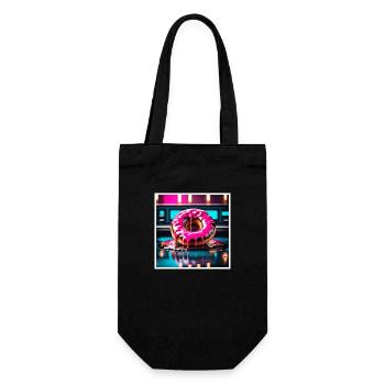 Donut 2 - Geschenkbeutel für Flaschen - Schwarz - Vorne