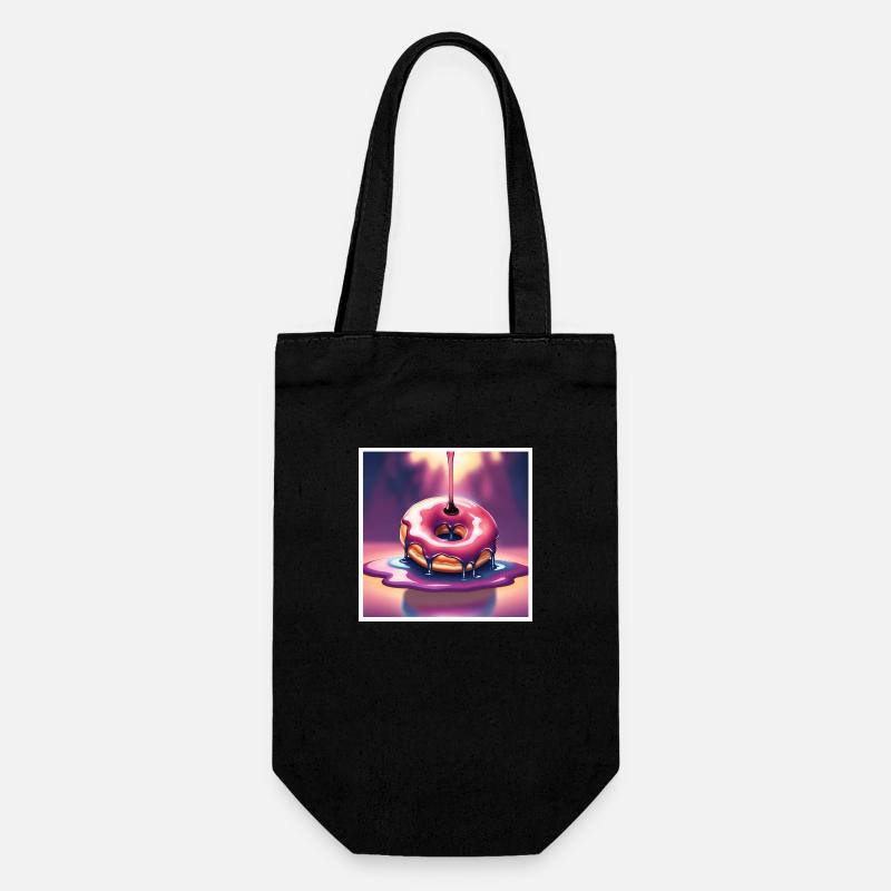 Donut 3 - Geschenkbeutel für Flaschen - Schwarz