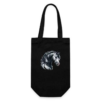 Majestic Horse Portrait Gross - Gift Bag for Bottles - black - Front