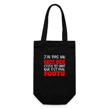 Ich habe keinen dicken Bauch, es ist das arg abgefuckte T-Shirt - Geschenkbeutel für Flaschen - Schwarz - Vorne