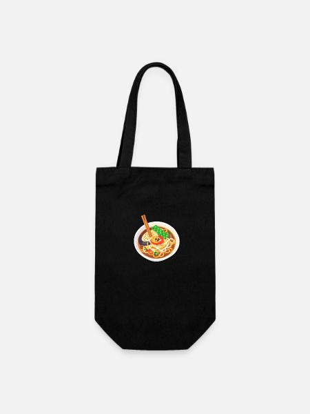 Bowl of noodles and soup ramen - Gift Bag for Bottles - black