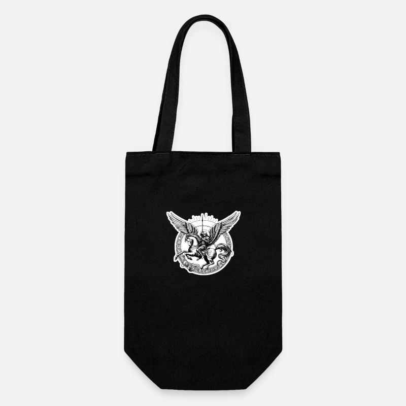 un ange armé d'une épée - Sac à bouteille - noir
