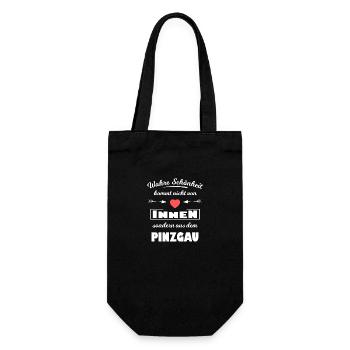 Funny saying Pinzgau - Gift Bag for Bottles - black - Front