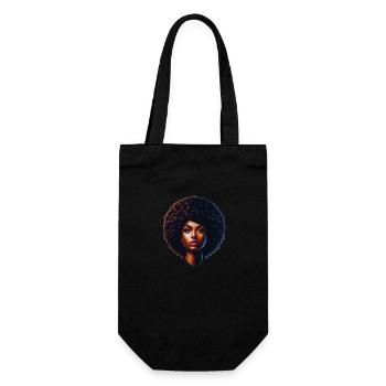 afro femme - Sac à bouteille - noir - Devant