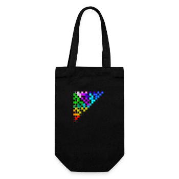 colored squares - Geschenkbeutel für Flaschen - Schwarz - Vorne