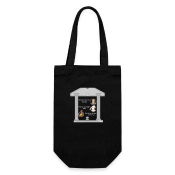 "Philosophy Quotes T-Shirt -Funny Humorous Wisdom” - Gift Bag for Bottles - black - Front