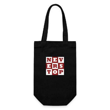 NEVER STOP - Gift Bag for Bottles - black - Front