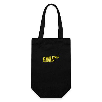 Something will happen - Gift Bag for Bottles - black - Front