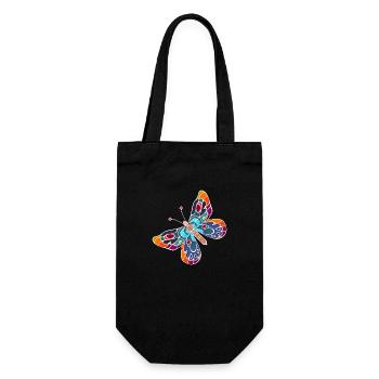 Schmetterling - Geschenkbeutel für Flaschen - Schwarz - Vorne