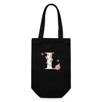 Letter l Wildflowers Watercolors - Gift Bag for Bottles - black - Front