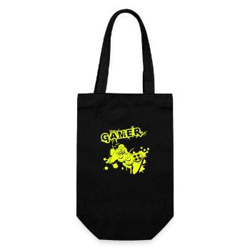 Gamer Game Play Online Computer Gaming Arcade Neon - Gift Bag for Bottles - black - Front