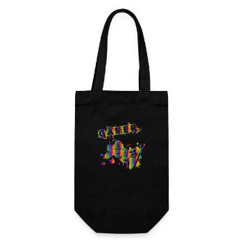 Gamer Game Play Online Computer Gaming Arcade Neon - Gift Bag for Bottles - black - Front