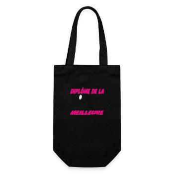 Diploma of the best SISTER - Gift Bag for Bottles - black - Front