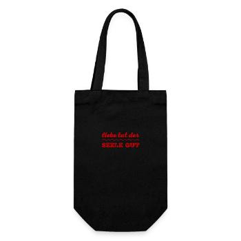 die Seele will Liebe - Geschenkbeutel für Flaschen - Schwarz - Vorne