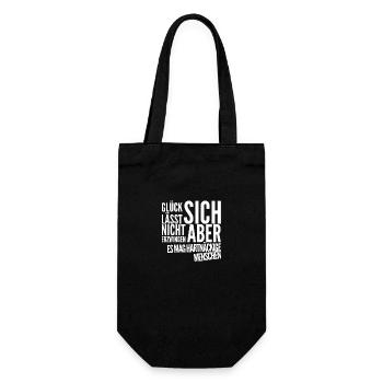 Happiness always works - Gift Bag for Bottles - black - Front