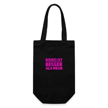 Risk is always possible - Gift Bag for Bottles - black - Front