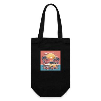 summer vacation - Geschenkbeutel für Flaschen - Schwarz - Vorne