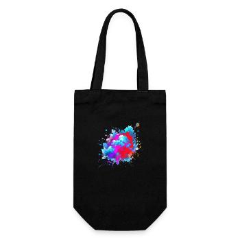 splash drop liquid abstract background water wave - Gift Bag for Bottles - black - Front