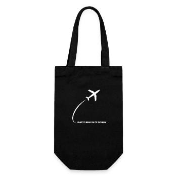 I want to take you to the moon - Gift Bag for Bottles - black - Front