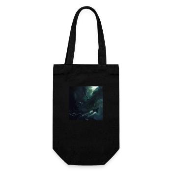 Dark Space - Gift Bag for Bottles - black - Front