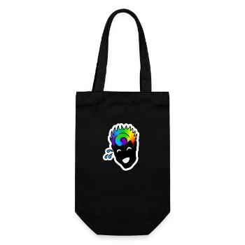Laughing mao : Sticky Queer Pride - Geschenkbeutel für Flaschen - Schwarz - Vorne