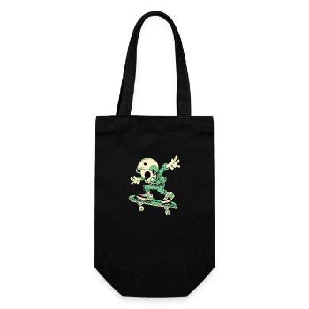 Skater Skully - Geschenkbeutel für Flaschen - Schwarz - Vorne