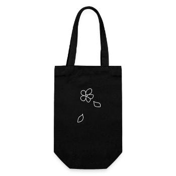 Fleur, Plante, Symbole, Nature, Feuilles - Sac à bouteille - noir - Devant