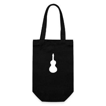 gitarre symbol Musik instrument - Geschenkbeutel für Flaschen - Schwarz - Vorne