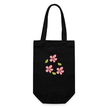 Fleur, Rose, Plante, Symbole, Nature, Feuille - Sac à bouteille - noir - Devant