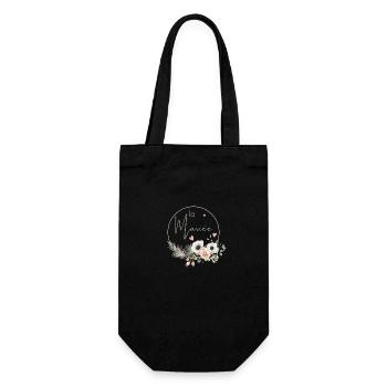 Bridal Crown Boho Flowers - Gift Bag for Bottles - black - Front