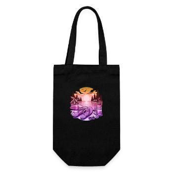 Été Lac Nature Flore Art Fleurs Mer Plage - Sac à bouteille - noir - Devant