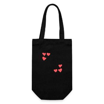 Coeurs Motif Cadre Symbole Coeur Amour Rouge - Sac à bouteille - noir - Devant
