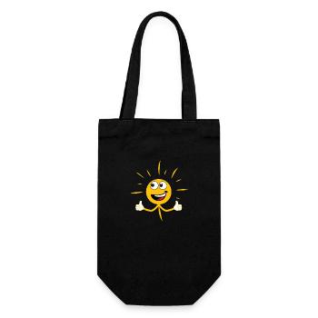 Soleil qui léve les pouces - Sac à bouteille - noir - Devant