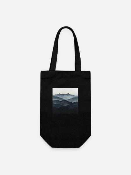 Poster Canvas Mountain 22 - Geschenkbeutel für Flaschen - Schwarz