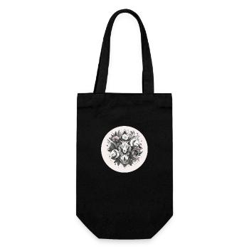 Lion crest animal - Gift Bag for Bottles - black - Front