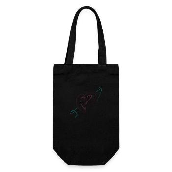 heart and arrow - Gift Bag for Bottles - black - Front