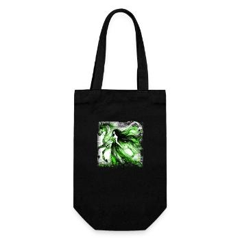 Flowers Women girl fashion design art female style - Gift Bag for Bottles - black - Front