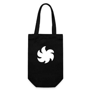 Plant Shape Symbol Symbol Flower - Gift Bag for Bottles - black - Front