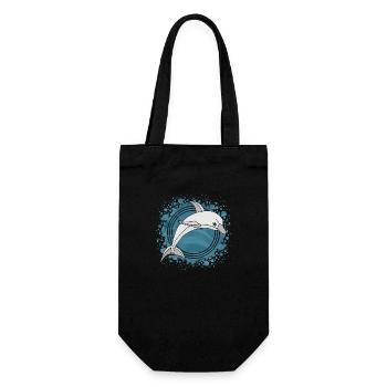 Delfin - Geschenkbeutel für Flaschen - Schwarz - Vorne
