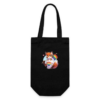 Pride Fox - Gift Bag for Bottles - black - Front