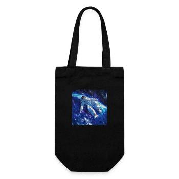 80er Jahre Anime Typ beruhigender hochwertiger Modedruck - Geschenkbeutel für Flaschen - Schwarz - Vorne