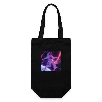 Impression de mode de haute qualité de fille anime des années 80 - Sac à bouteille - noir - Devant