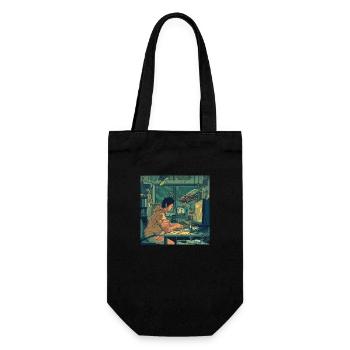 Anime des années 80 Anime Teen Calmant Impression de mode de haute qualité - Sac à bouteille - noir - Devant